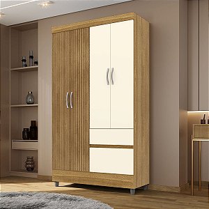 Guarda Roupa Ideal Plus 4 Portas COR:NAT/BRISA/CHAMP