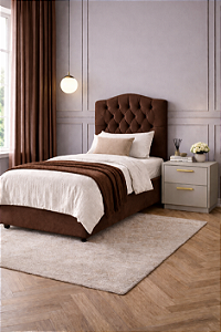 Cabeceira Para Cama De Solteiro  90cm COR: MARROM