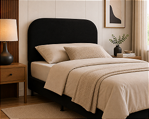 Cabeceira Orgânica Para Cama Box De Solteiro 90cm Eloá