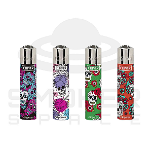 Isqueiro - Clipper - Romantic Skulls