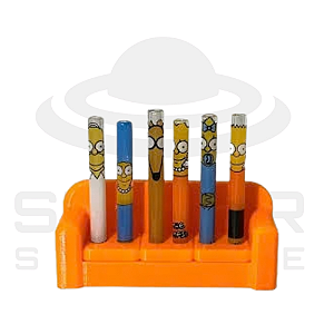 Piteiras de Vidro - Os Simpsons + Suporte Sofá - Kit C/6