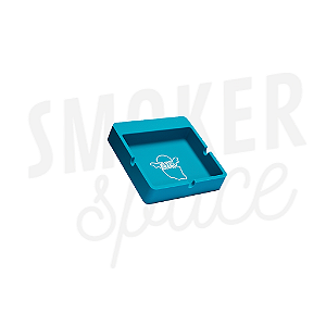 Cinzeiro de Silicone - Quadrado 3 apoios - TGB - Azul