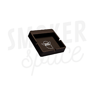Cinzeiro de Silicone - Quadrado 3 apoios - Cinza
