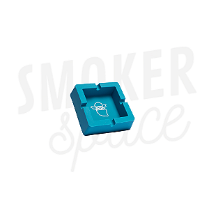 Cinzeiro de Silicone - Quadrado 4 apoios - TGB - Azul