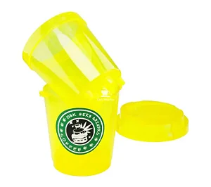 Dichavador Plástico- Copo Starbucks - 3 Partes - Amarelo