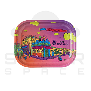 Bandeja Metal - Bem Bolado 18x14cm - Rosa