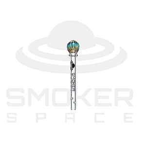Piteira de Vidro - Smoker Space - Bolinha - Azul