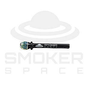 Piteira de Vidro - Smoker Space - Bolinha - Preto e Azul