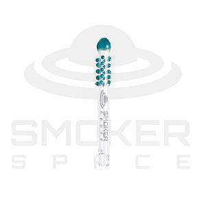 Piteira de Vidro - Smoker Space - Bolinha - Azul