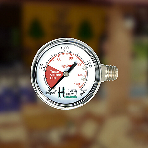 Manometro de Alta para Reguladoras de CO2 Chope