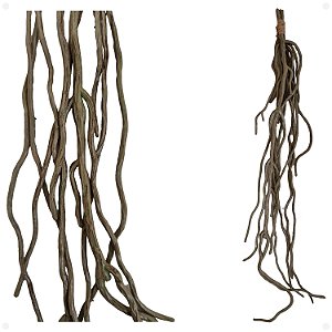 Raiz de Orquidea Artificial Premium Kit Com 2 Marrom