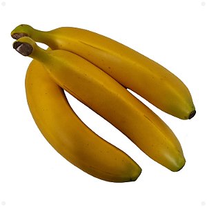 Banana Artificial Luxo Toque Real Kit com 3