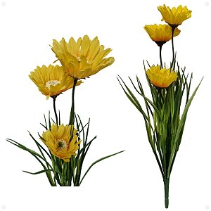 Buque de Capim com Gérbera Artificial Premium 50CM