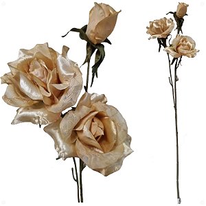 Rosa Decor Fantasia Artificial Premium 60CM Kit com 3