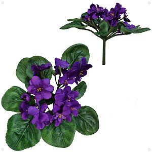 Buquê de Violeta Artificial Premium Kit com 2