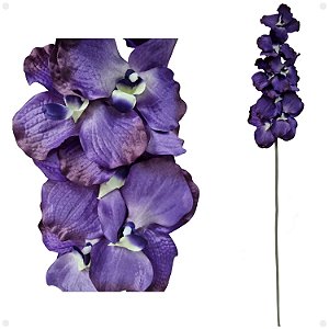 Orquidea Vanda Artificial Premium Com 8 Flores 88CM