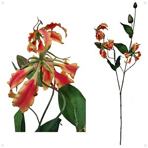 Flor Gloriosa Exótica Artificial Premium 68CM