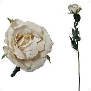 Botão De Rosa Com Toque Real 75cm Flor Artificial