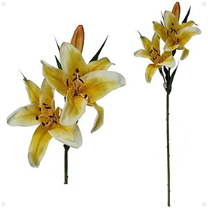 Lírio Tigrado Artificial Premium Luxo 2 Flores
