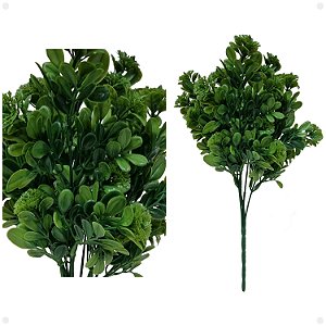 Buquê Verde Misto de Flores e Folhas Artificial Planta