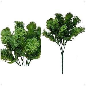 Buquê Verde Folhas Mistas Artificial Planta KIT
