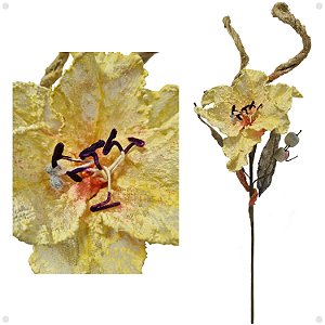 Lírio Artificial Decor Fantasia Premium Organza 45CM