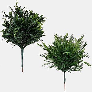 Buquês de Folhas Verdes Folhagem Artificial Premium KIT