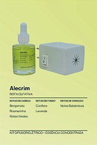 Kit Difusor Elétrico + Essência Concentrada de Alecrim (30ml)