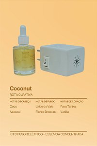 Kit Difusor Elétrico + Essência Concentrada de Coconut (30ml)