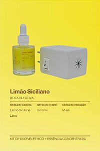 Kit Difusor Elétrico + Essência Concentrada de Limão Siciliano (30ml)
