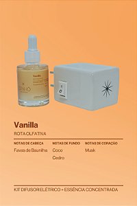 Kit Difusor Elétrico + Essência Concentrada de Vanilla (30ml)