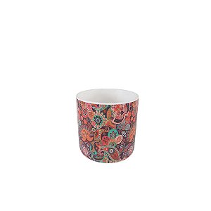 Vaso cerâmica decorativo redondo