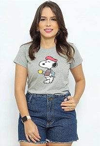 T Shirt Snoopy com xícara