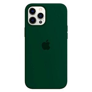 Capinha Silicone Case iPhone 12 Pro Max Logo Apple Interior Aveludado