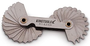 Jogo de Calibrador de Raio de 1-6,5mm Kingtools