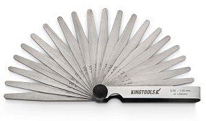 Jogo de Calibre de Folga com 20 Lâminas de 0,05-1mm  Kingtools