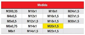 Calibrador de Rosca Tipo Anel Lado Não Passa Rosca Métrica Fina (MF) M20 X 1.5-6G Código ANP M20 X 1.5 Kingtools