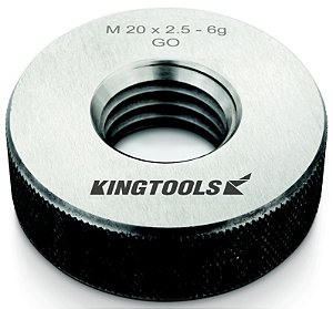 Calibrador de Rosca Tipo Anel Lado Passa Rosca Métrica Grossa (M) 6G M16-6G Código AP M16 Kingtools