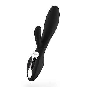 (S004) Vibrador Softs com Estimulador de Clítoris - Preto
