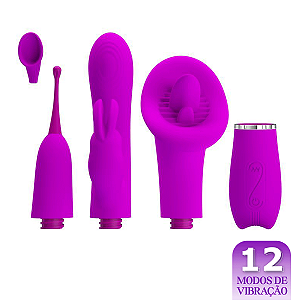 (BI014877HP) Kit Vibrador Versátil Thrill - 4 Peças - Pretty Love