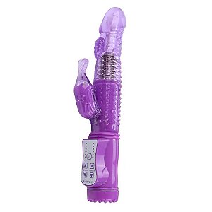 (ZXT-2) Vibrador Úrsula Rotativo - Roxo - À Pilha