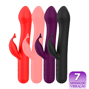 (G601) Vibrador com Estimulador de Clitóris - 4 Cores