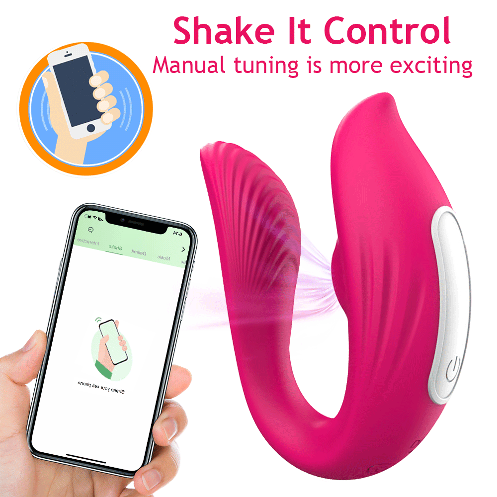 (DB007) Vibrador de Casal com Sugador de Clitóris Via Aplicativo- 2 Cores
