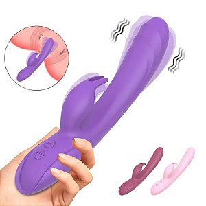 (ZD-049) Vibrador Rabbit com Estimulador de Clitóris - 2 Cores
