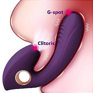 (KW-ZD080) Vibrador Alien Penetrável com Alça e Sugador de Clitóris