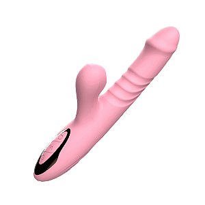 (SG1231) Vibrador Vai e Vem com Linguinha Estimuladora de Clitóris