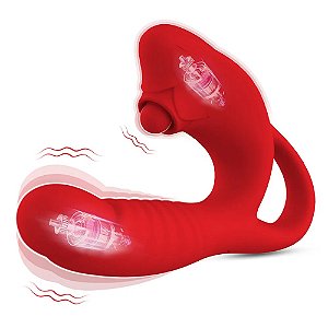 (GM-405) Vibrador Penetrável com Bolinha Estimuladora de Clitóris e Alça