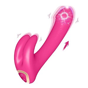 (SN51) Vibrador Leôncio Penetrável com Estimulador de Clitóris