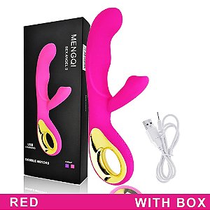 (DB014) Vibrador com Estimulador de Clitóris e Alça