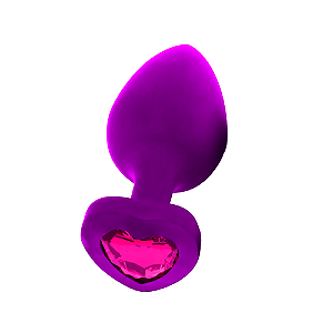 (LB6007) Plug de Silicone em Formato de Coração - 3 Cores - Tamanho P